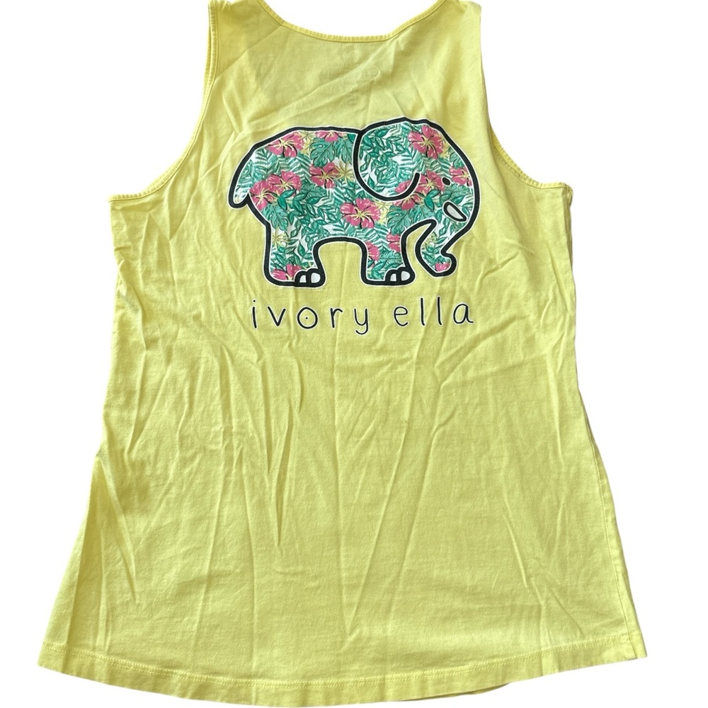 Ivory Ella Yellow Floral Elephant Tank
